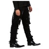 Men Gothic Pant Punk Cyber Black Buckle Trouser D Rings Pant